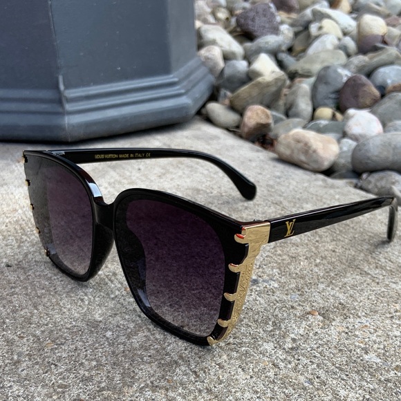 Louis Vuitton Black and Gold Sunglasses - Picture 1 of 4